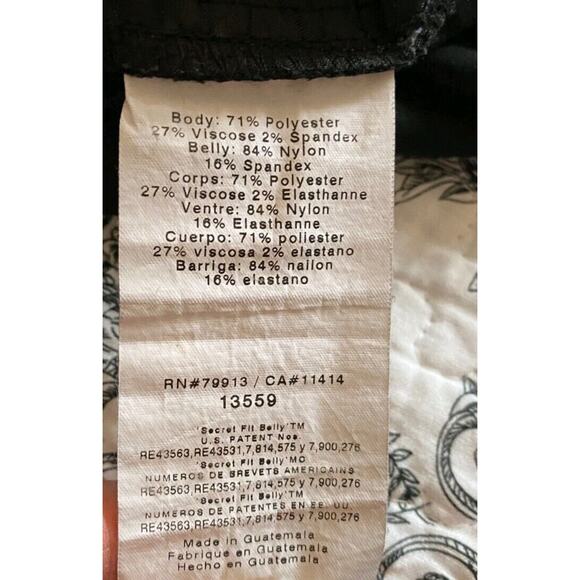 A Pea in the Pod Maternity Full Panel Navy Twill Khakis  Pockets Size Medium - Picture 2 of 7